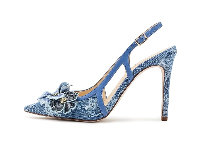 Jessica Simpson Pilitia 3D Floral Denim High Heels - Image 2