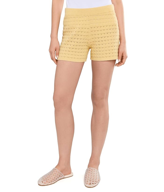 Barefoot Dreams Heathered Cotton Tulip Pointel Shorts