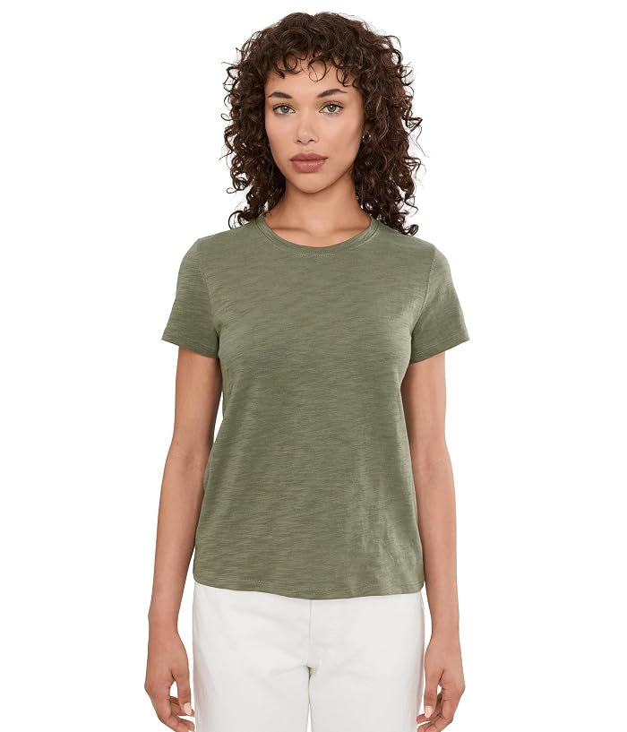Lilla P Short Sleeve Back Seam Crew Neck
