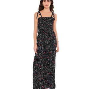 CeCe Smocked Bodice Tie Strap Jumpsuit