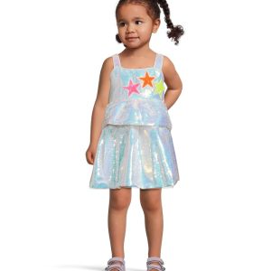 Lola and The Boys Tiered Stars Sequin Dress (Toddler/Little Kid/Big Kid)