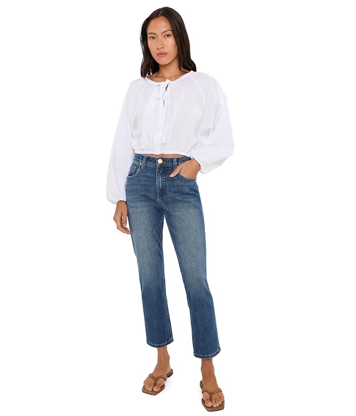 KUT from the Kloth Petite Blair High-Rise Fab AB New Straight Leg 5 Pockets in Razor - Image 2