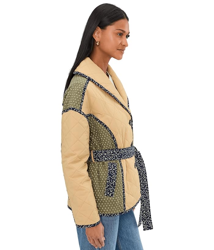 Avec Les Filles Quilted Wrap Jacket With Belt - Image 3