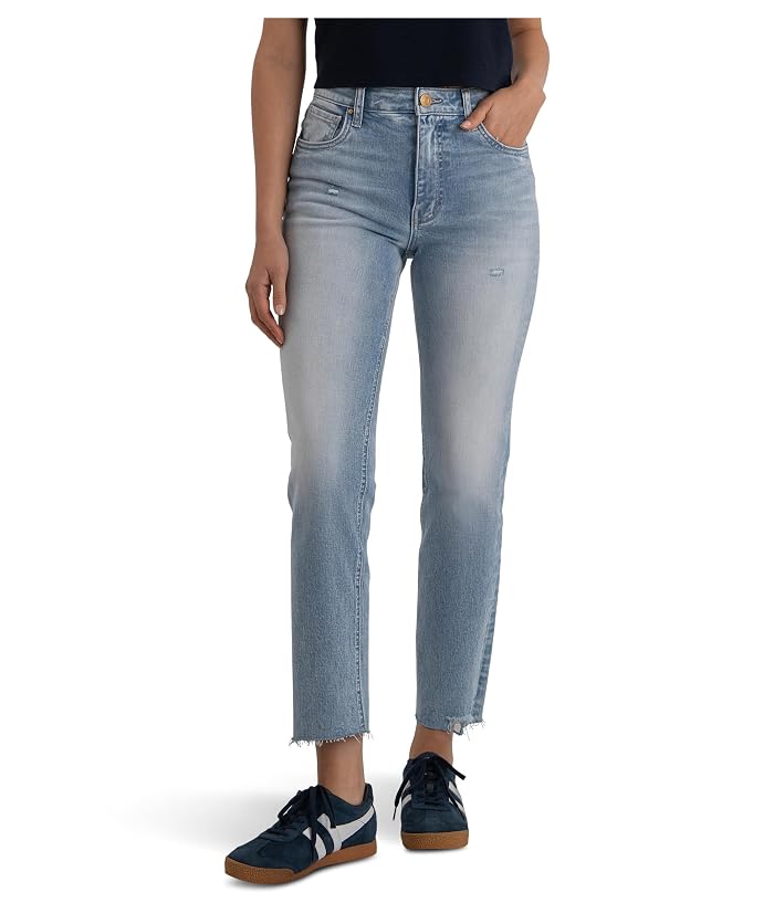 KUT from the Kloth Rachael High Rise Fab Ab Mom Raw Hem