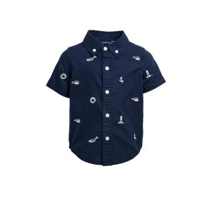 Janie and Jack Embroidered Woven Shirt (Infant)