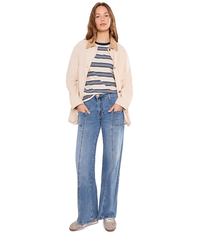 KUT from the Kloth Jeans High-Rise Wide Front Seam Patch Front Pockets in Utilize/Medium Base Wash - Image 2