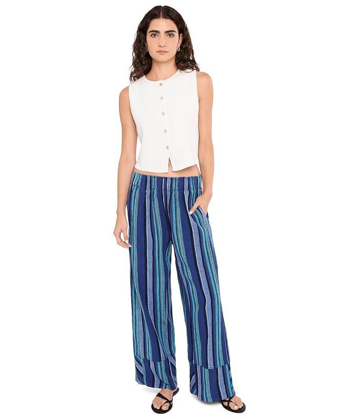 Free People Day's End Linen Striped Pull-On Pants - Image 2