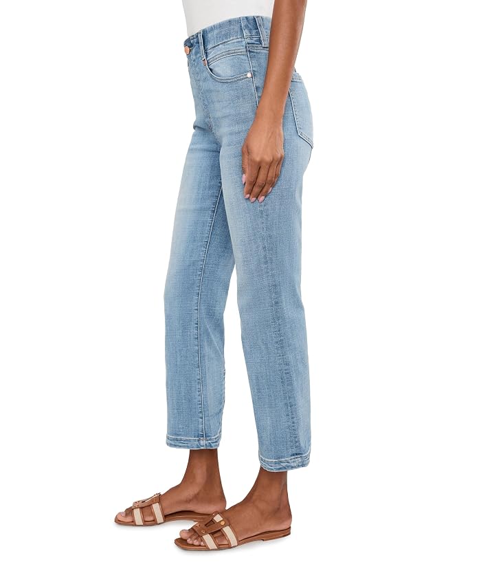 Liverpool Los Angeles Gia Glider Pull-On Mid-Rise Crop Flare Jeans with Tulip Back Slit 25.5in Inseam - Image 3
