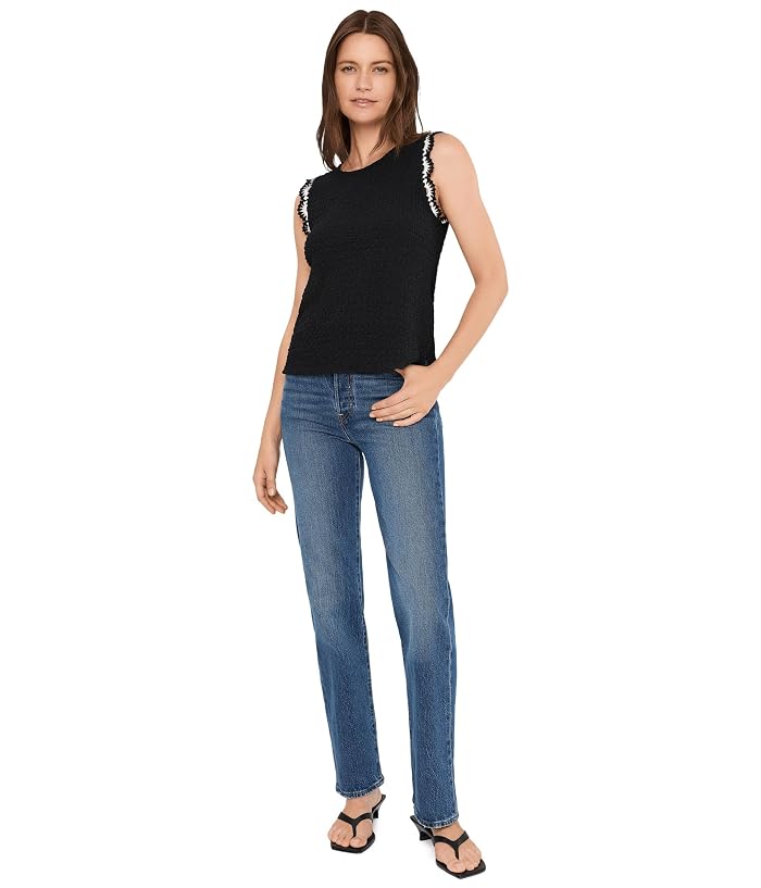 Vince Camuto Crew Neck Tank with Scallops - Image 2
