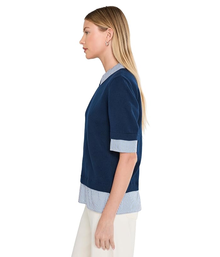 Vince Camuto Short Sleeve Crew Neck Twofer - Image 3