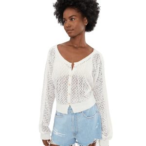 Free People Maris Fine Gauge Cardi