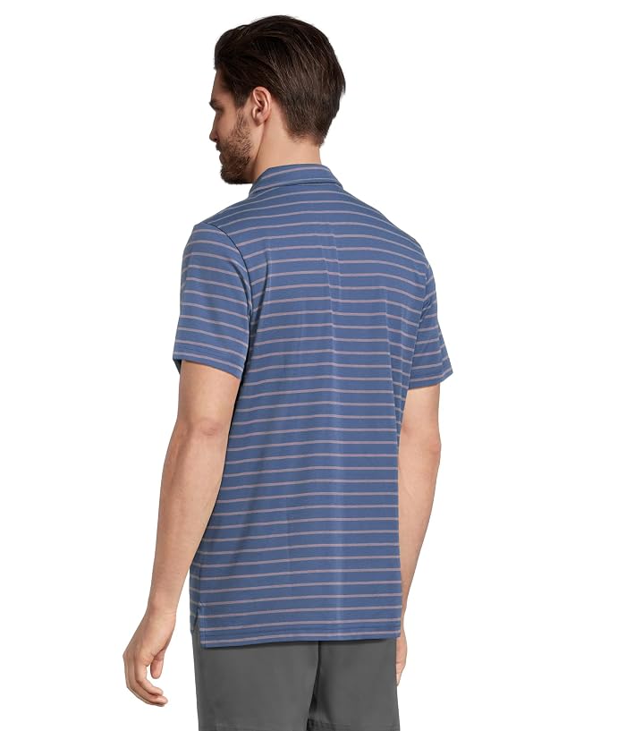 L.L.Bean Comfort Stretch Performance Short Sleeve Polo, Slightly Fitted, Stripe - Image 3