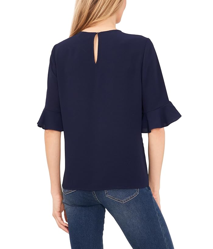 CeCe Elbow Ruffle Cuff Crew Neck Blouse - Image 2