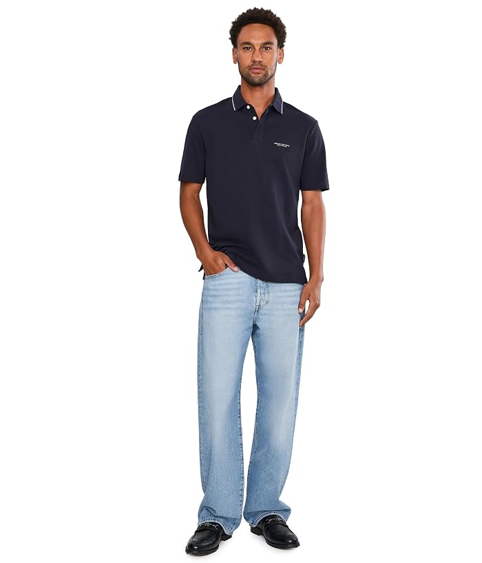 Armani Exchange Short Sleeve Cotton Wording Polo - Image 2