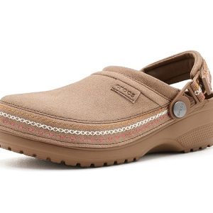 Crocs Kids Classic Crafted Canvas Vegan Suede Stitch Clogs (Little Kid/Big Kid)