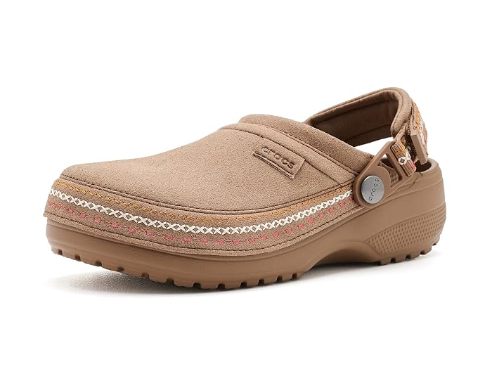 Crocs Kids Classic Crafted Canvas Vegan Suede Stitch Clogs (Little Kid/Big Kid)