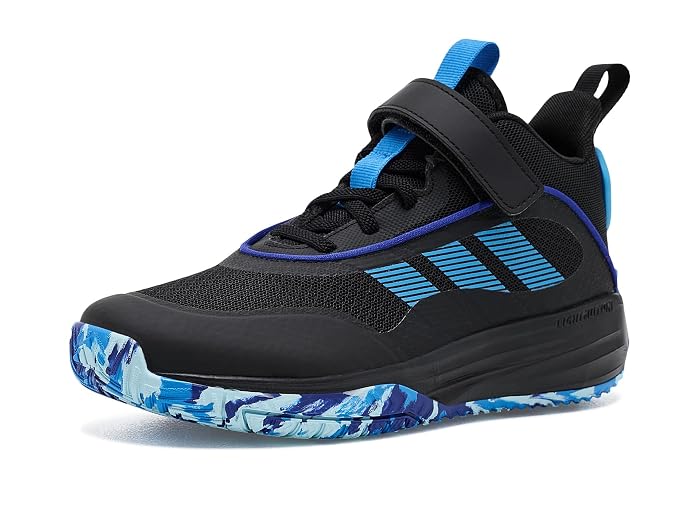 adidas Kids Own The Game 3.0 Mid Top Elastic Lace & Strap Basketball (Little Kid/Big Kid)