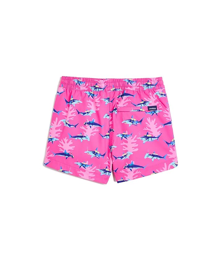 Chubbies Kids The Great Pink Sharks Lined Swim Trunk (Big Kid) - Image 2