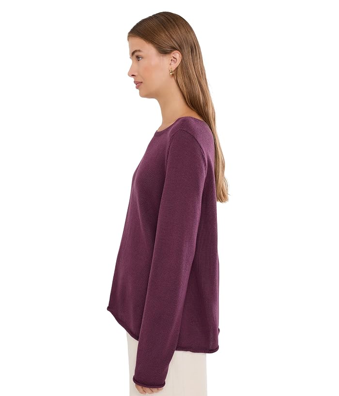 Eileen Fisher Peruvian Cotton Blend Bateau Neck Sweater - Image 3