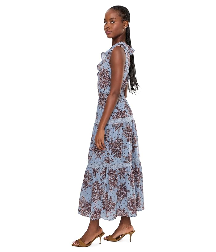 Adrianna Papell Ruffle Neckline Maxi Dress - Image 3