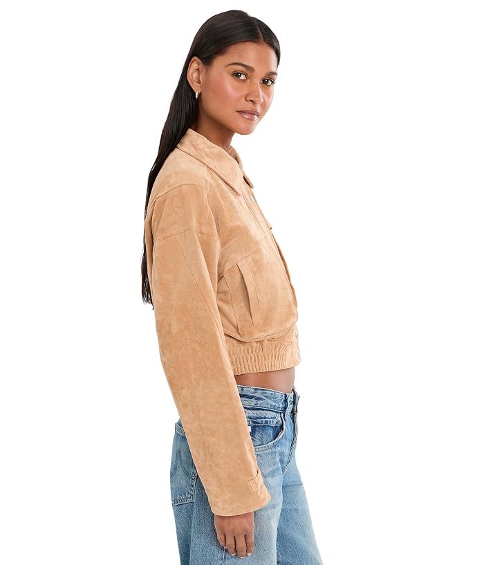Blank NYC Spin Off Faux Suede Bomber Jacket - Image 3