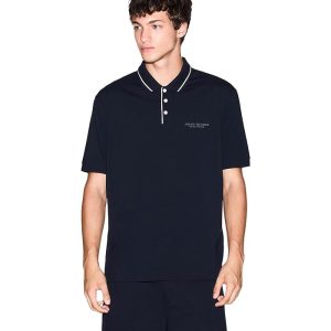 Armani Exchange Milano/New York Logo Polo Shirt