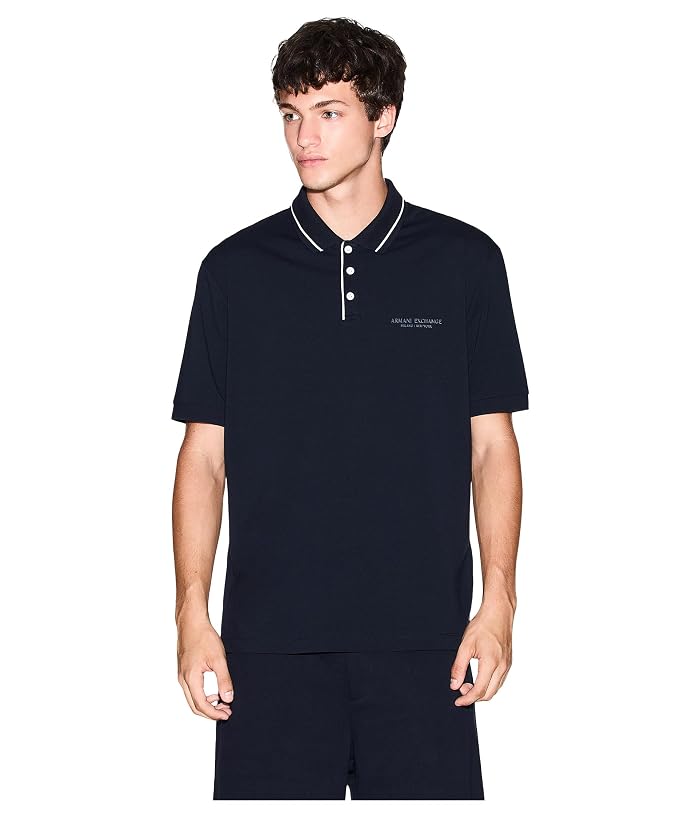 Armani Exchange Milano/New York Logo Polo Shirt