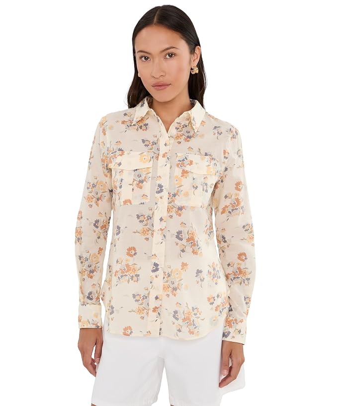 Lauren Ralph Lauren Petite Classic Fit Floral Cotton Voile Shirt