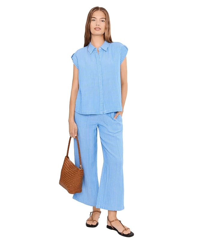 NIC+ZOE Petite Striped Gauze Resort Shirt - Image 2