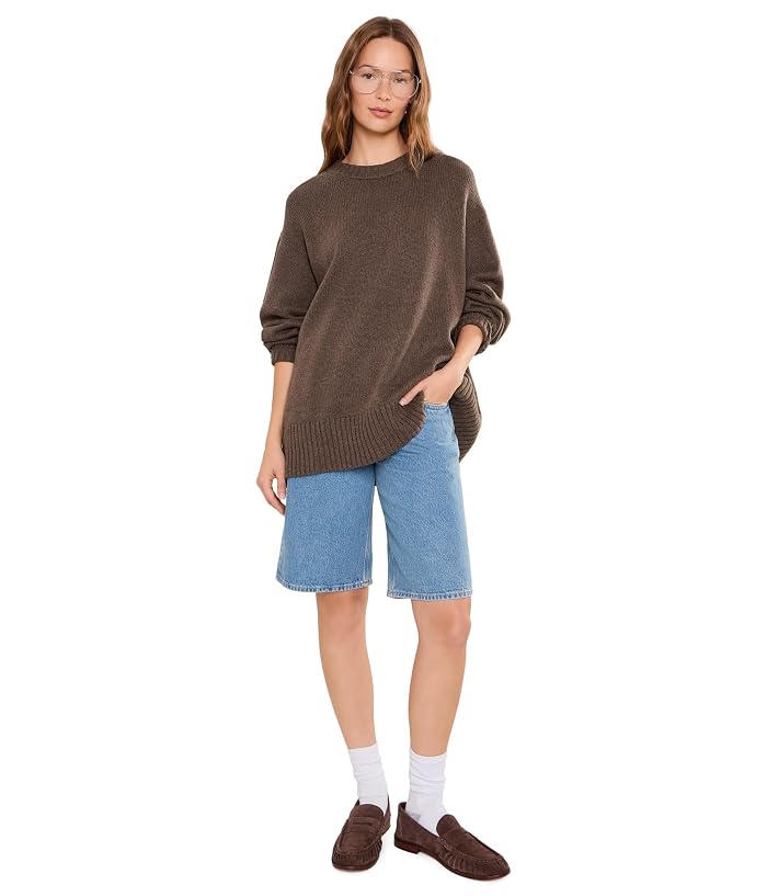 Eileen Fisher Cotton and Recycled Cashmere Crew Neck Sweater - Image 2