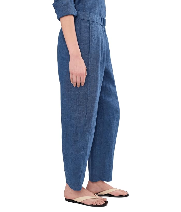 Eileen Fisher Washed Organic Linen Delave Ankle Pleated Lantern Pants - Image 3
