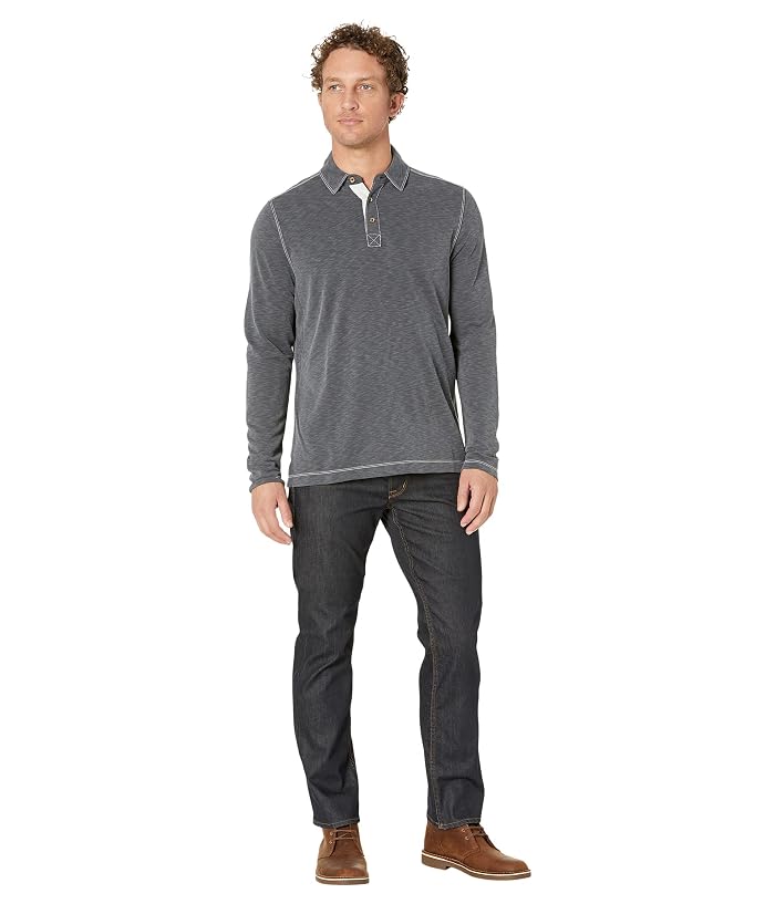 Johnston & Murphy Vintage Slub Long Sleeve Polo - Image 4