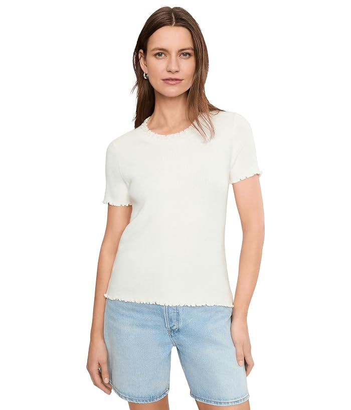 NIC+ZOE Ruffle Trim Sweater Tee
