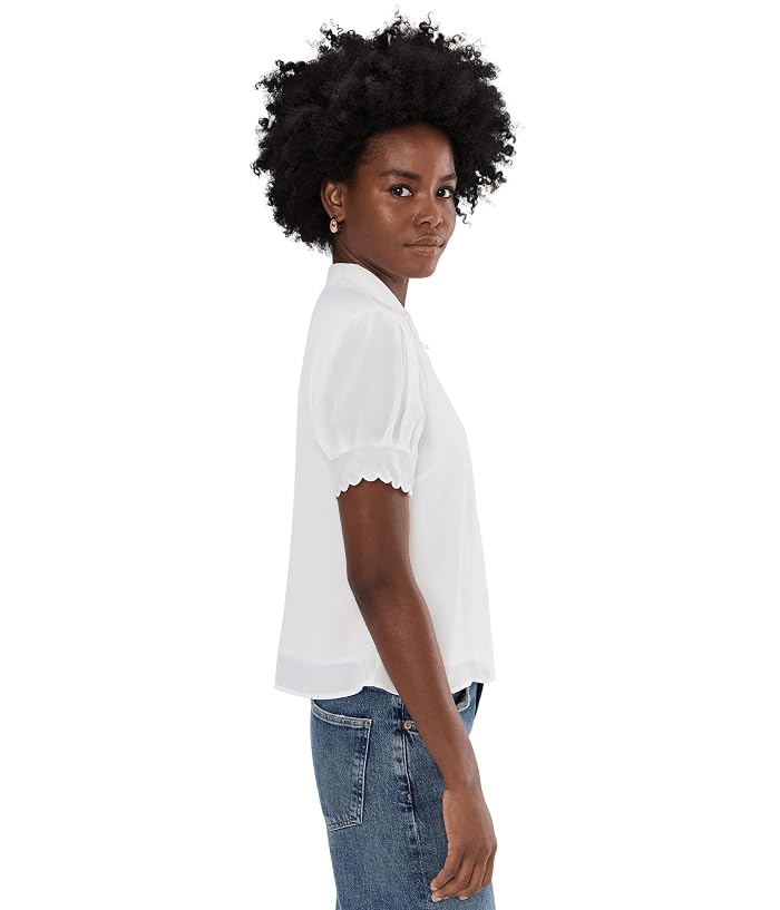 CeCe Short Sleeve Scallop Top - Image 3
