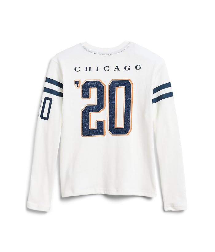 Junk Food Clothing Kids NFL Chicago Bears Striped Yoke Long Sleeve Tee (Little Kid/Big Kid) - Image 2