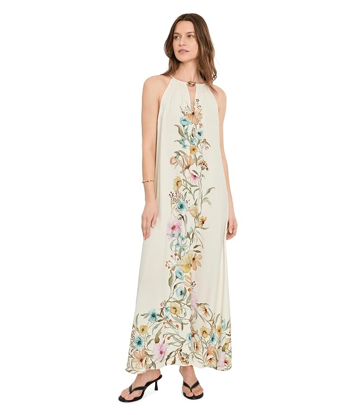 Vince Camuto High Neck Flowy Maxi With Trim - Image 2