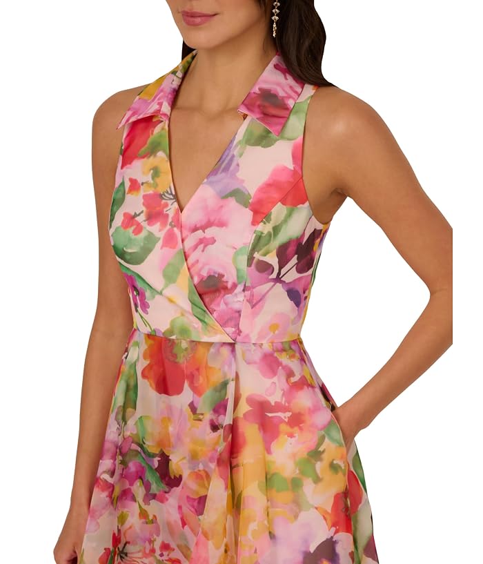 Adrianna Papell Printed High-Low Dress - Image 3
