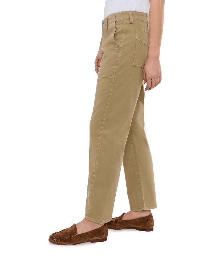 AG Jeans Analeigh Mid-Rise Utility Pants in Khaki Sand - Image 3