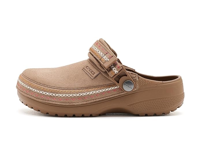 Crocs Kids Classic Crafted Canvas Vegan Suede Stitch Clogs (Little Kid/Big Kid) - Image 4