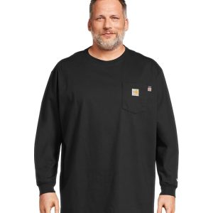 Carhartt Big & Tall Flame Resistant Force Loose Fit Midweight Long-Sleeve Pocket T-Shirt