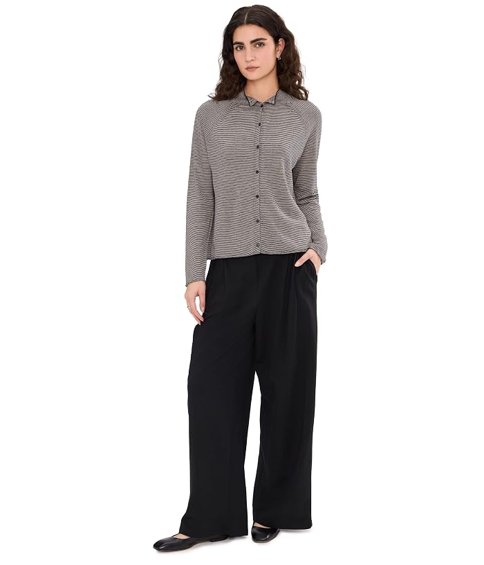 Eileen Fisher Pima Cotton Stretch Jersey High Waisted Full Length Pants - Image 2