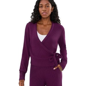 Beyond Yoga Rest Day Waffle Wrap Pullover