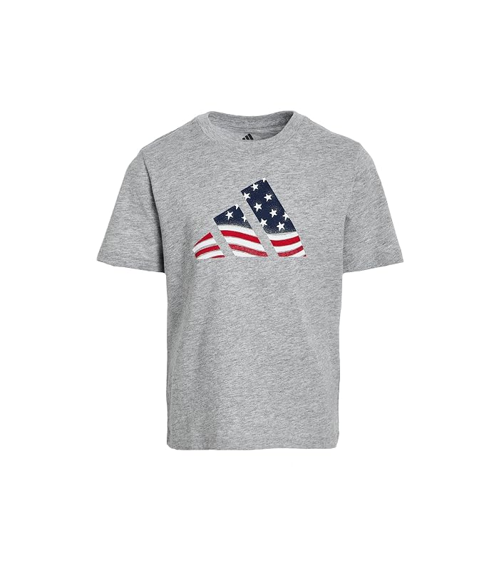 adidas Kids Usa Flag Logo Tee (Toddler/Little Kids) - Image 3