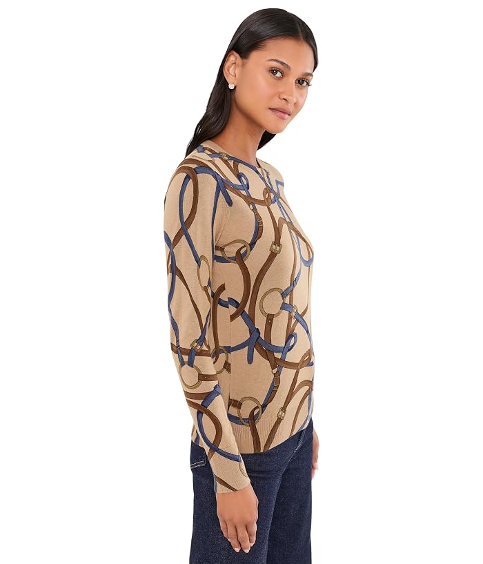 Lauren Ralph Lauren Belting-Print Cotton-Modal Sweater - Image 3