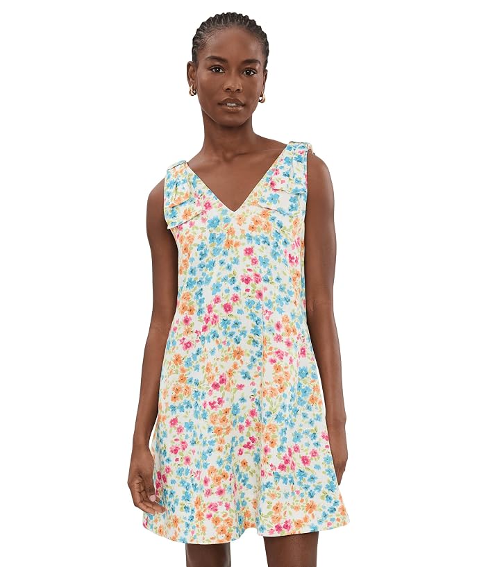 CeCe Floral Bow Strap A-Line Dress