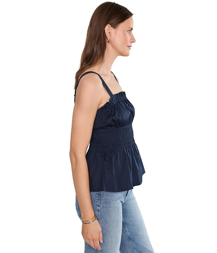 Vince Camuto Shirred Strappy Tank With Ruffle Neck - Image 3