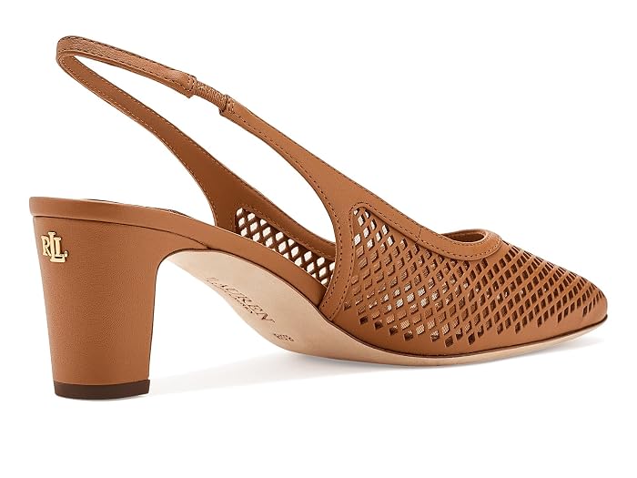 Lauren Ralph Lauren Klaire Perforated Leather Slingback Pumps - Image 3