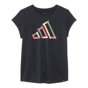 adidas Kids Cap Sleeve Melange Tee (Big Kid)