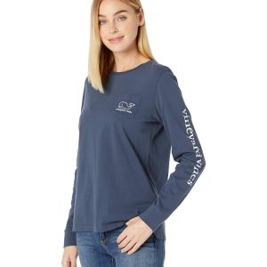 Vineyard Vines Long Sleeve Whale Print Tee