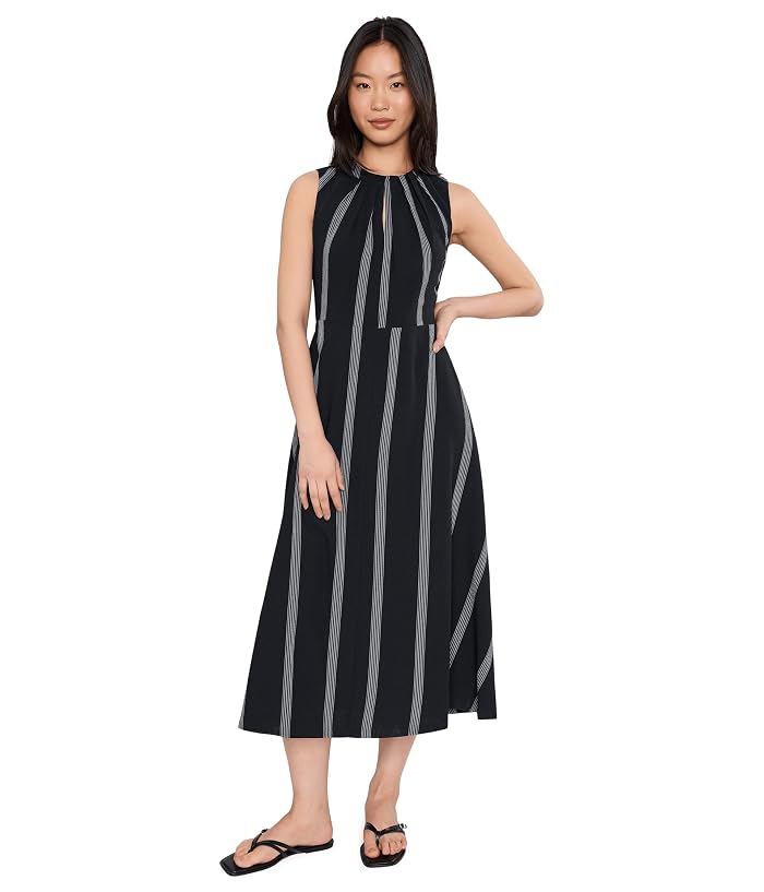 Calvin Klein Sleevleless Striped Keyhole Aline